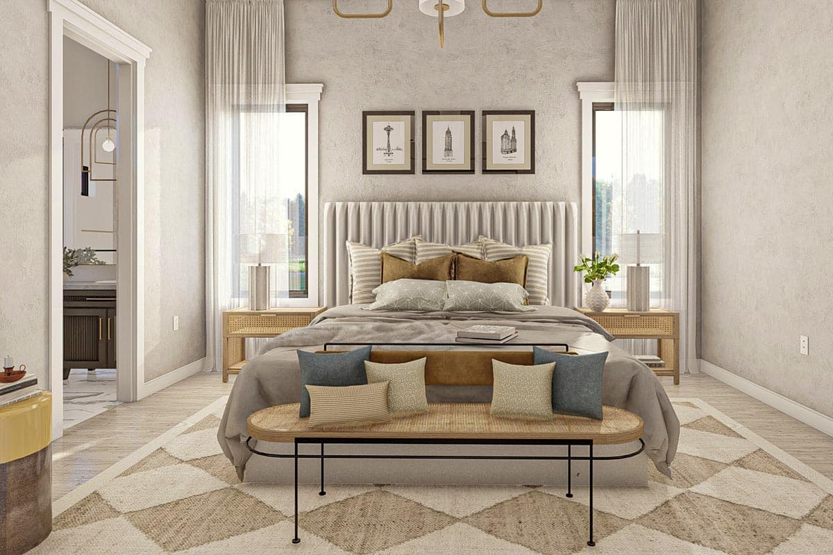 Plan 623142DJ: 2-Bed Barndominium-Style House Plan with Covered Patio and 3-Car Garage - 1575 Sq Ft - Image #17 - Barndominium, Country, Mid Century Modern, Modern, New American