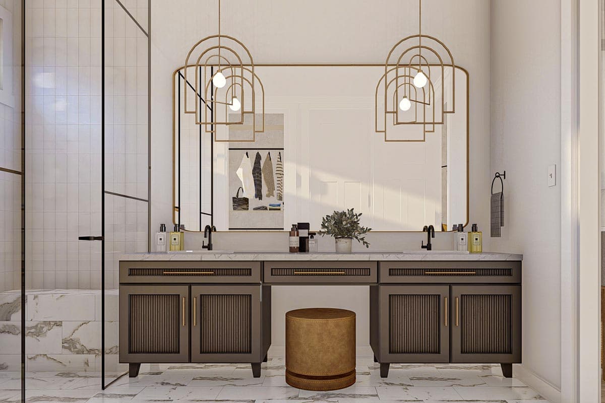 Plan 623142DJ: 2-Bed Barndominium-Style House Plan with Covered Patio and 3-Car Garage - 1575 Sq Ft - Image #20 - Barndominium, Country, Mid Century Modern, Modern, New American