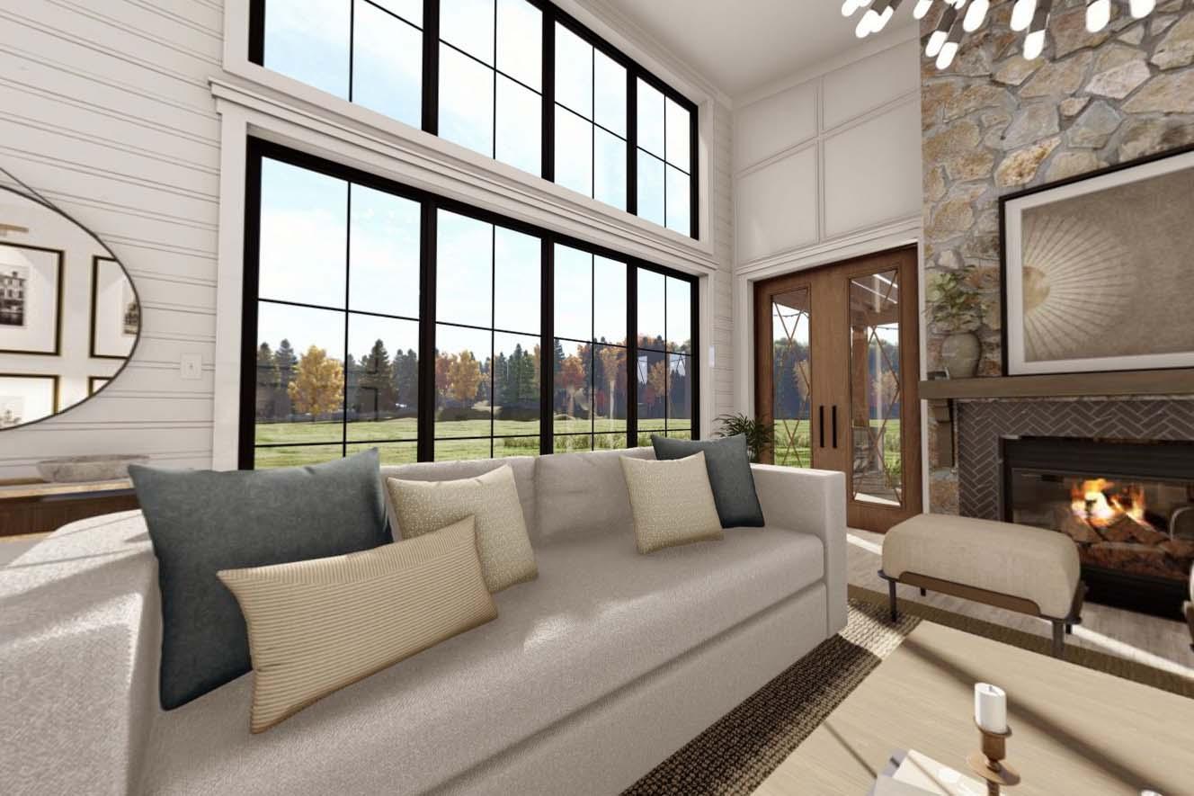 Plan 623142DJ: 2-Bed Barndominium-Style House Plan with Covered Patio and 3-Car Garage - 1575 Sq Ft - Virtual Tour Cover Image - Barndominium, Country, Mid Century Modern, Modern, New American