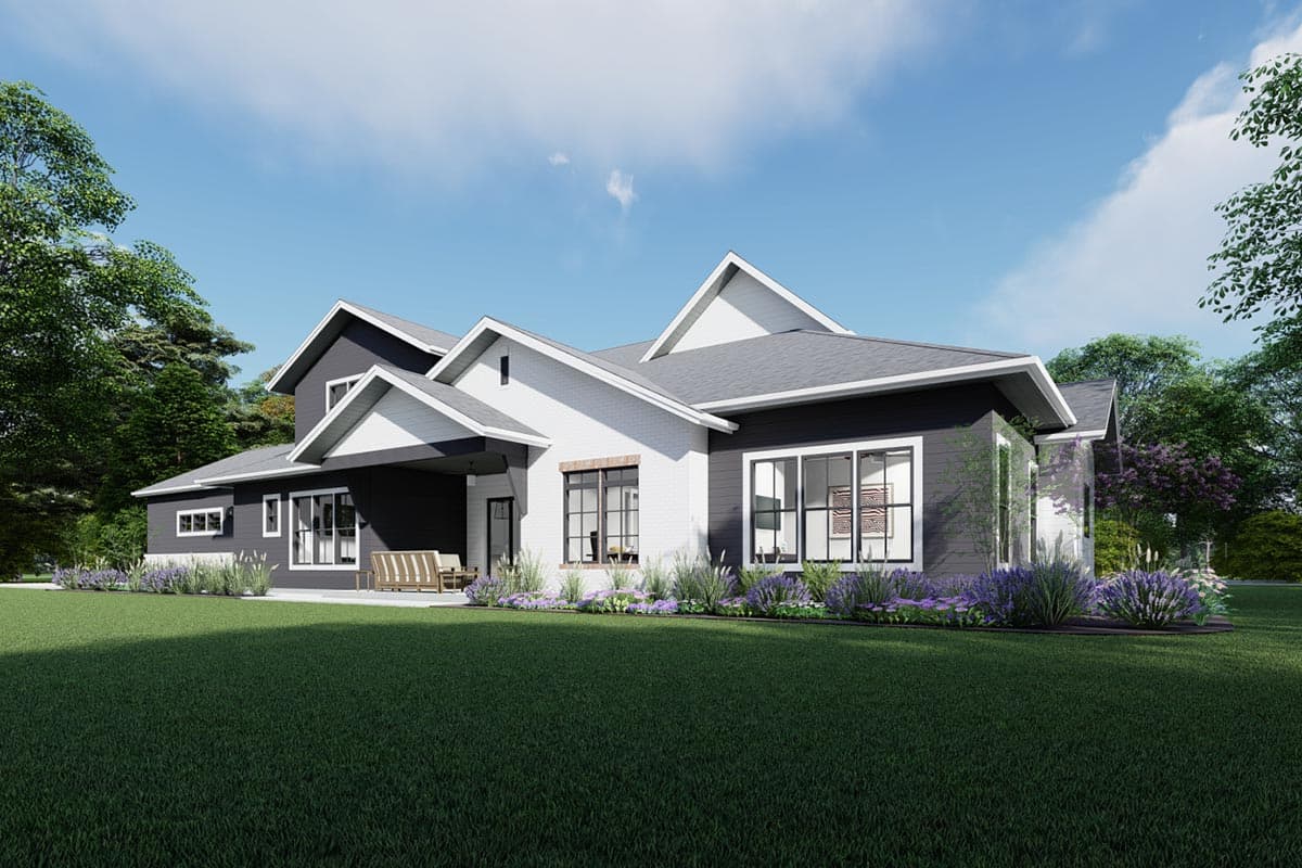 Plan 64532SC: 4-Bed Transitional Home Plan Under 4,000 Square Feet - Image #4 - Acadian, Louisiana-Style, Southern, Traditional, Transitional