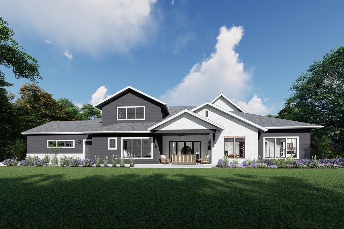 Plan 64532SC: 4-Bed Transitional Home Plan Under 4,000 Square Feet - Image #5 - Acadian, Louisiana-Style, Southern, Traditional, Transitional