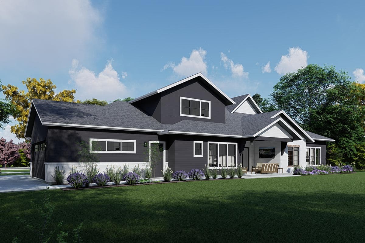 Plan 64532SC: 4-Bed Transitional Home Plan Under 4,000 Square Feet - Image #6 - Acadian, Louisiana-Style, Southern, Traditional, Transitional