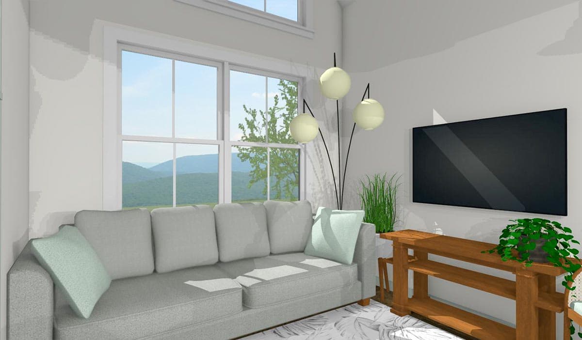 Plan 430822SNG: 650 Square Foot Board and Batten ADU with Loft - Image #6 - Cottage, Country, Craftsman, New American