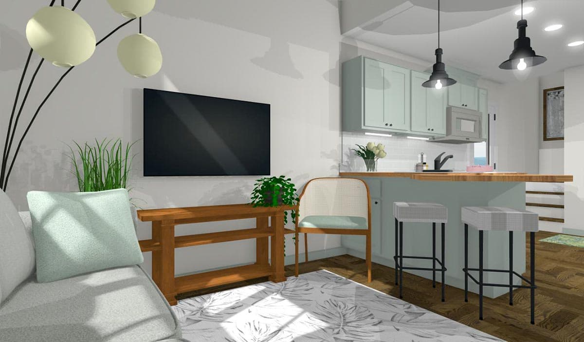 Plan 430822SNG: 650 Square Foot Board and Batten ADU with Loft - Image #7 - Cottage, Country, Craftsman, New American