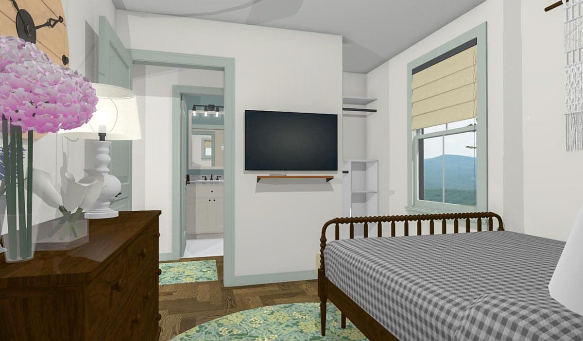 Plan 430822SNG: 650 Square Foot Board and Batten ADU with Loft - Image #14 - Cottage, Country, Craftsman, New American