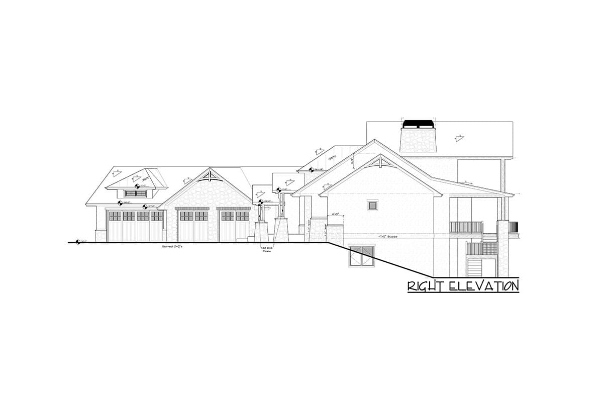 Plan 95182RW: Mountain Craftsman Plan with Angled Garage and Optionally Finished Lower Level - Image #6 - Country, Craftsman, Mountain, Ranch, Rustic