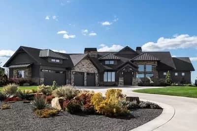 Mountain Craftsman Plan with Angled Garage and Optionally Finished Lower Level