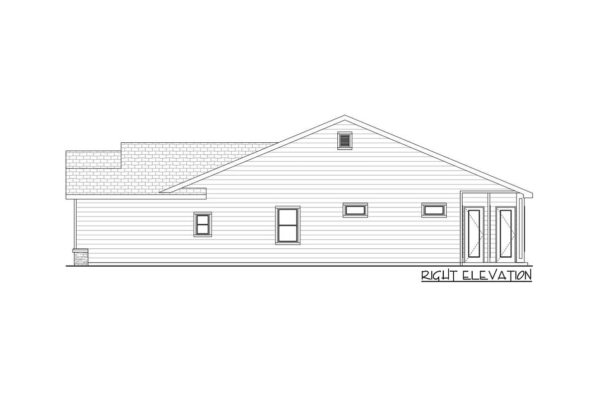 Plan 580033DFT: 3-Bed Country Craftsman Ranch House Plan with Split-bed Layout - 2225 Sq Ft - Image #5 - Cottage, Country, Craftsman, New American, Ranch
