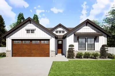 Compact 1600 Square Foot Craftsman House Plan with 3 Bedrooms