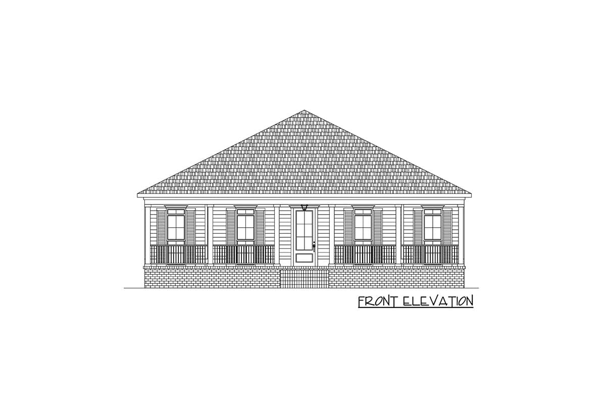 Plan 521024TTL: 2-Bed Southern Cottage with Rear-Access Garage and 1851 Sq Ft of Living Space - Image #18 - Bungalow, Country, Southern, Southern Traditional
