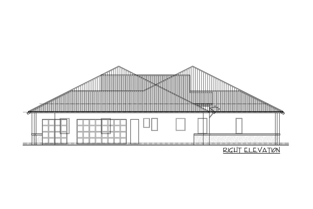 Plan 33249ZR: 4-Bed Contemporary Coastal One-Story House Plan Just under 3000 Sq Ft - Image #4 - Coastal Contemporary, Contemporary, Ranch, Southern, Transitional