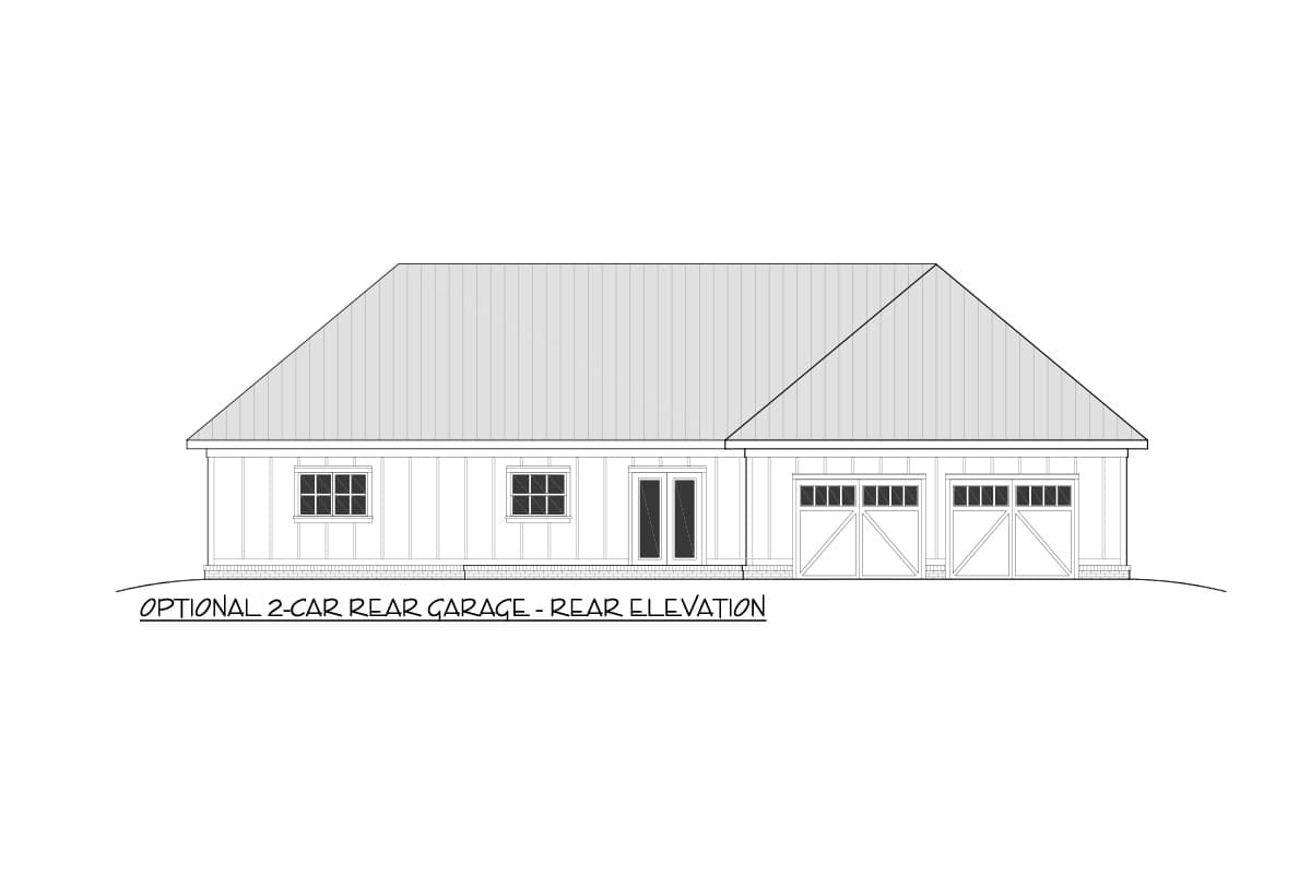 Plan 810008RBT: Modern Farmhouse Ranch House Plan with Flex Space and Rear Garage - Image #14 - Country, Modern Farmhouse, New American, Ranch, Traditional