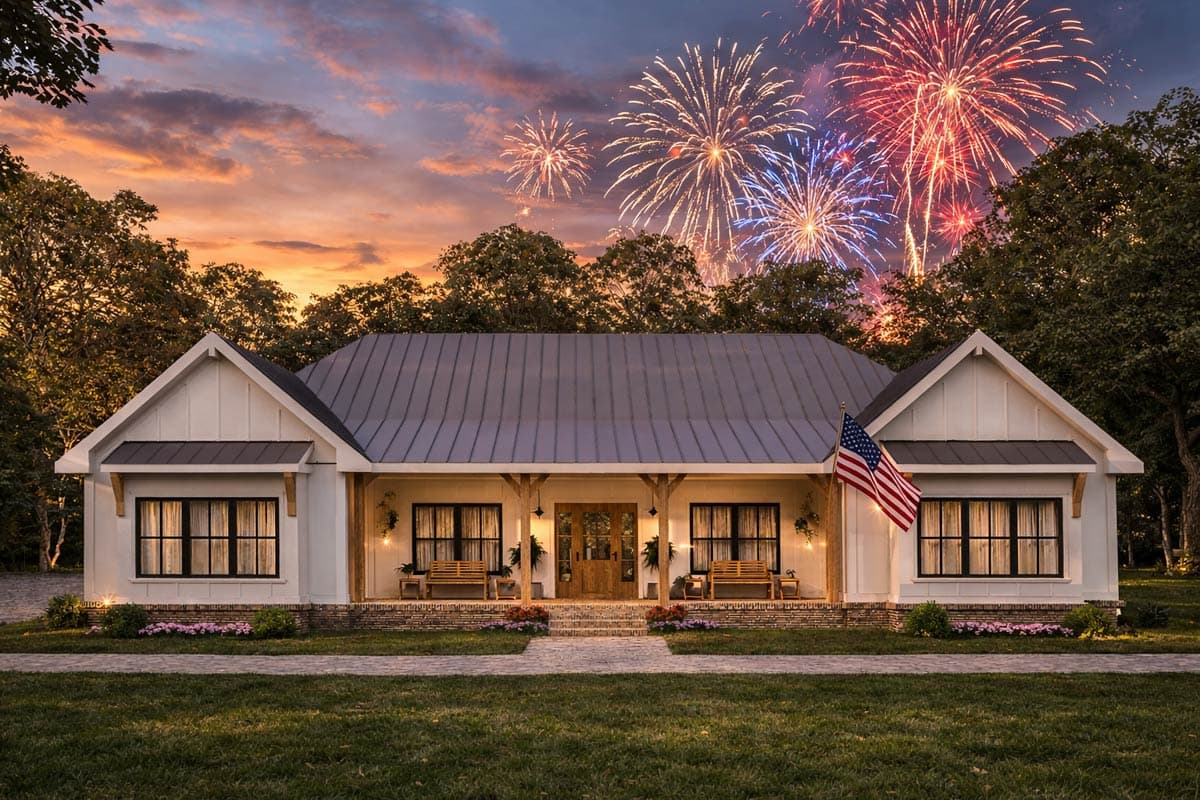 Plan 810008RBT: Modern Farmhouse Ranch House Plan with Flex Space and Rear Garage - Image #11 - Country, Modern Farmhouse, New American, Ranch, Traditional