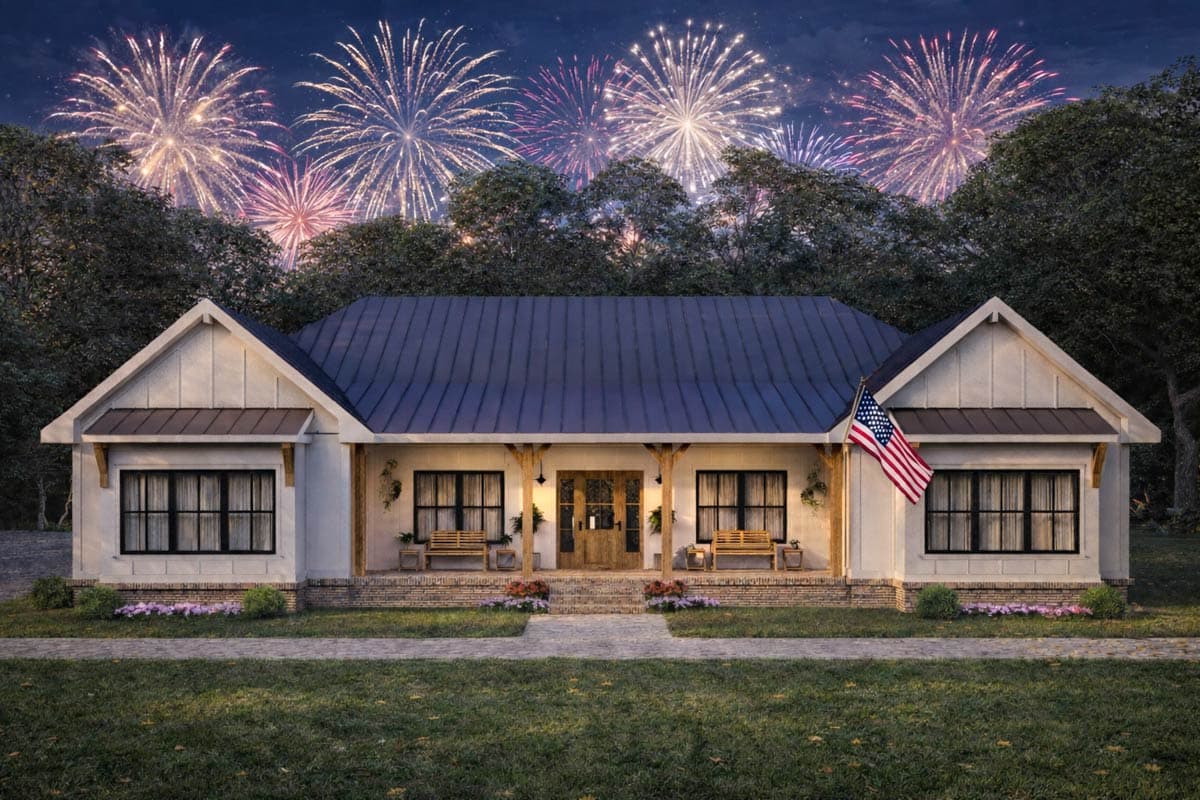 Plan 810008RBT: Modern Farmhouse Ranch House Plan with Flex Space and Rear Garage - Image #9 - Country, Modern Farmhouse, New American, Ranch, Traditional