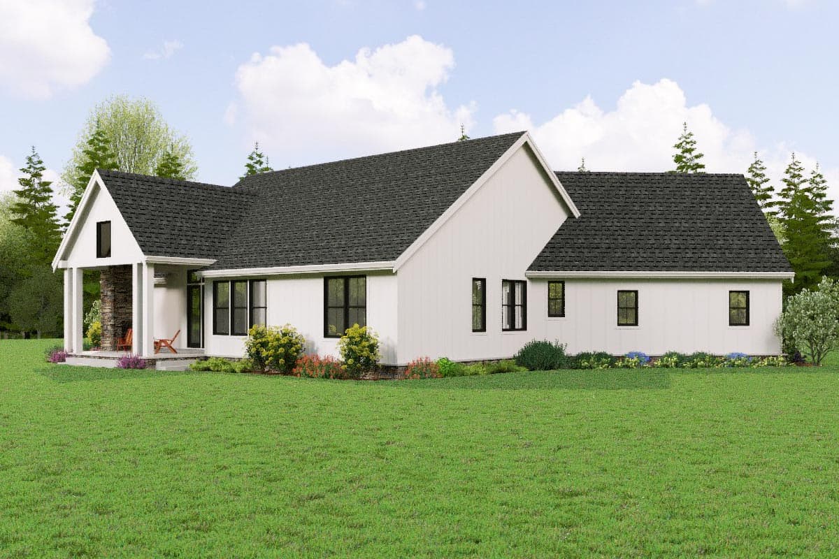 Plan 69277AM: 3-Bed Craftsman Rambler with Home Office and Angled Garage - 2233 Sq Ft - Image #6 - Country, Farmhouse, Modern Farmhouse, New American, Ranch, Traditional