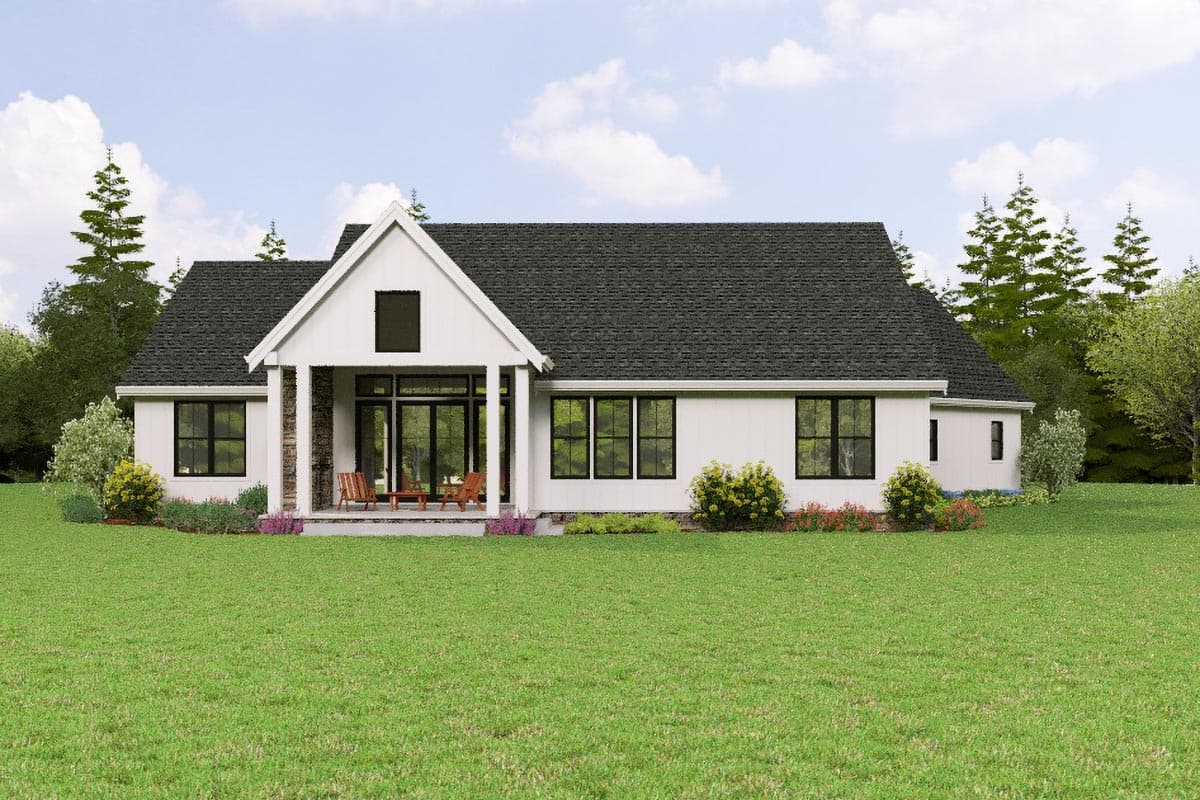 Plan 69277AM: 3-Bed Craftsman Rambler with Home Office and Angled Garage - 2233 Sq Ft - Image #7 - Country, Farmhouse, Modern Farmhouse, New American, Ranch, Traditional