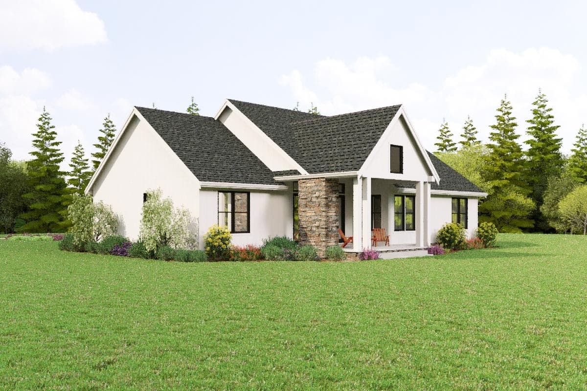 Plan 69277AM: 3-Bed Craftsman Rambler with Home Office and Angled Garage - 2233 Sq Ft - Image #8 - Country, Farmhouse, Modern Farmhouse, New American, Ranch, Traditional