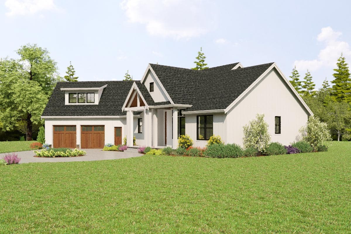 Plan 69277AM: 3-Bed Craftsman Rambler with Home Office and Angled Garage - 2233 Sq Ft - Image #10 - Country, Farmhouse, Modern Farmhouse, New American, Ranch, Traditional