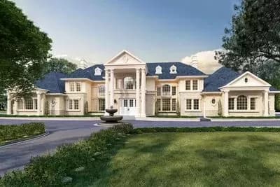 Spacious Georgian Home Plan with 3rd-Floor Loft