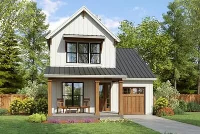 30'-Wide Modern Farmhouse Plan with 4-Bedrooms and Bonus Room - 1926 Sq Ft