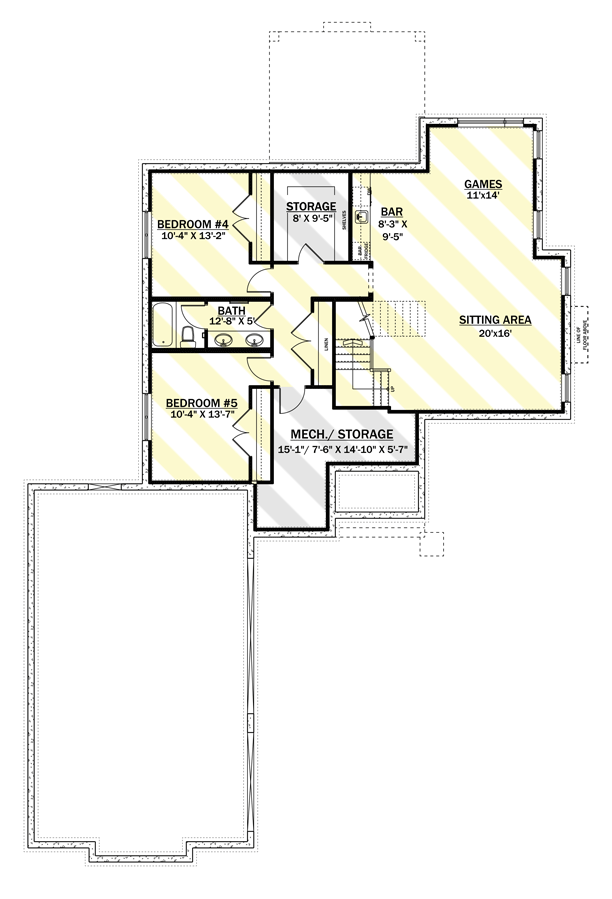 Plan 81738AB: Modern Home Plan Under 3000 Square Feet with Basement Expansion - Floor Plan - Optionally Finished Lower Level - Modern, Northwest, Prairie