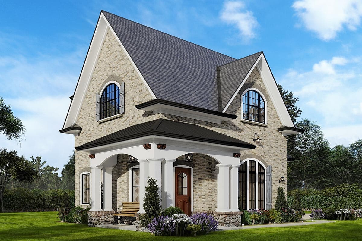 Plan 25781GE: European-Style Carriage House Plan with 650 Square Foot Studio Apartment - Image #5 - Carriage, Cottage, Craftsman, European, Rustic, Southern, Traditional