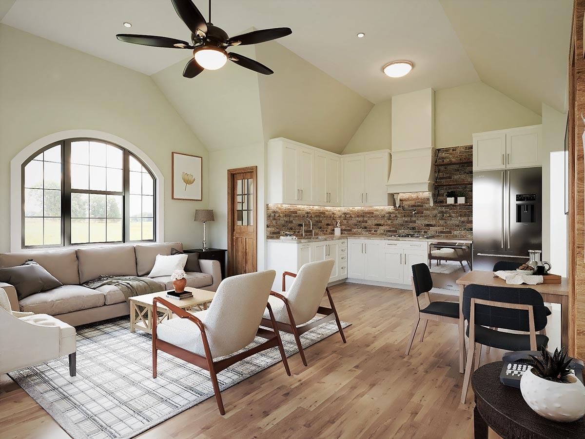 Plan 25781GE: European-Style Carriage House Plan with 650 Square Foot Studio Apartment - Image #9 - Carriage, Cottage, Craftsman, European, Rustic, Southern, Traditional