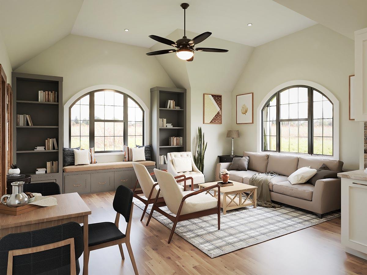 Plan 25781GE: European-Style Carriage House Plan with 650 Square Foot Studio Apartment - Image #11 - Carriage, Cottage, Craftsman, European, Rustic, Southern, Traditional
