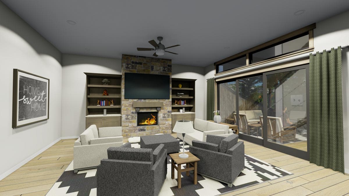 Plan 64533SC: 3 Level 4-Bed Barndominium with 2 Master Bedrooms - Image #14 - Barndominium, Country, Farmhouse, New American, Rustic, Southern, Vacation