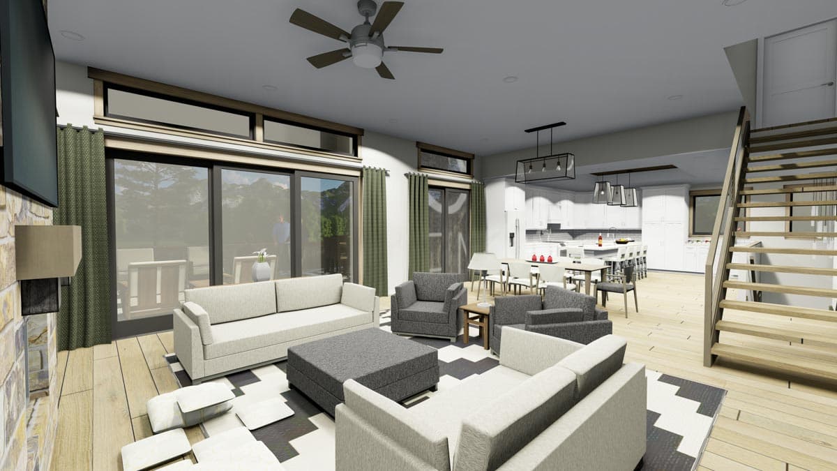 Plan 64533SC: 3 Level 4-Bed Barndominium with 2 Master Bedrooms - Image #15 - Barndominium, Country, Farmhouse, New American, Rustic, Southern, Vacation