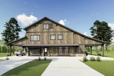 3 Level 4-Bed Barndominium with 2 Master Bedrooms