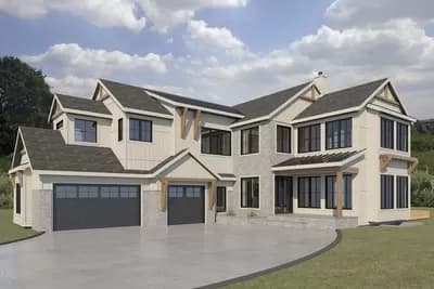 Modern Farmhouse Plan with Over 4,000 Square Feet of Living Space