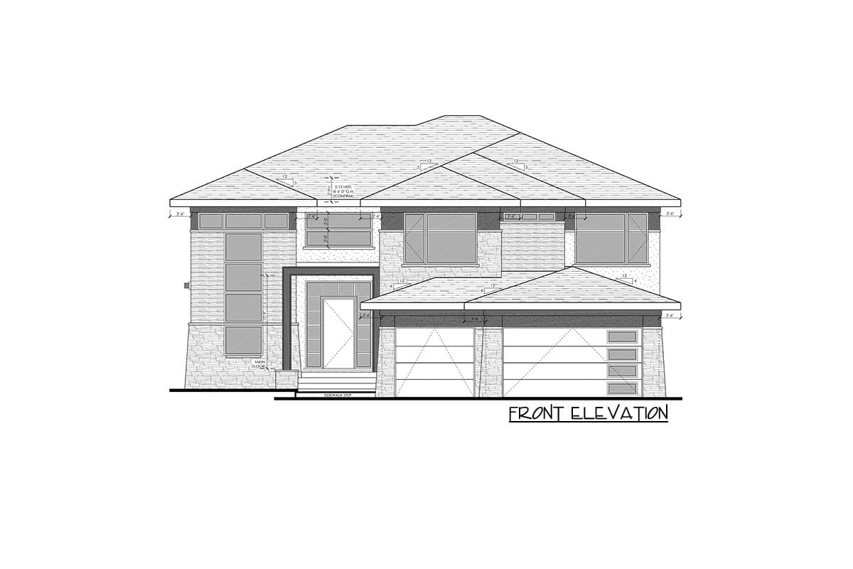 Plan 81746AB: Modern Prairie Style House Plan Under 4000 Square Feet - Image #6 - Contemporary, Modern, Northwest, Prairie