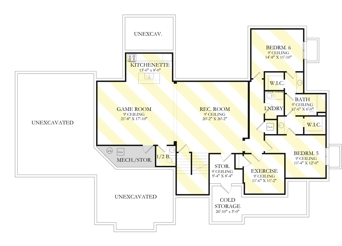Plan 490060NAH: Transitional 3600 Square Foot Farmhouse with 2-Story Great Room - Floor Plan - Image #14 - Hill Country, New American, Traditional, Transitional