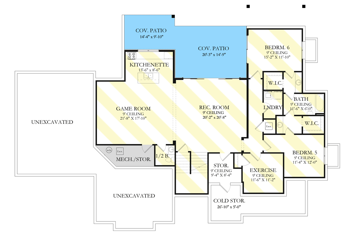 Plan 490060NAH: Transitional 3600 Square Foot Farmhouse with 2-Story Great Room - Floor Plan - 3rd Floor - Hill Country, New American, Traditional, Transitional