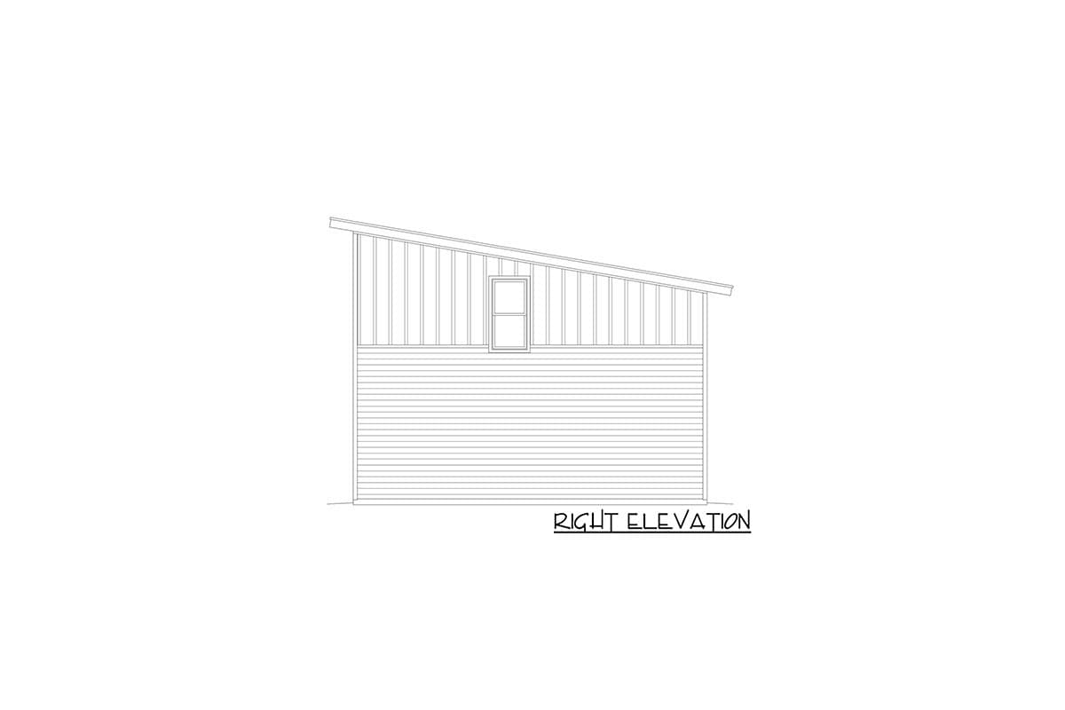 Plan 680017VR: 4-Car 969 Square Foot Garage Apartment with RV Parking - Image #4 - Carriage, Contemporary, Rustic