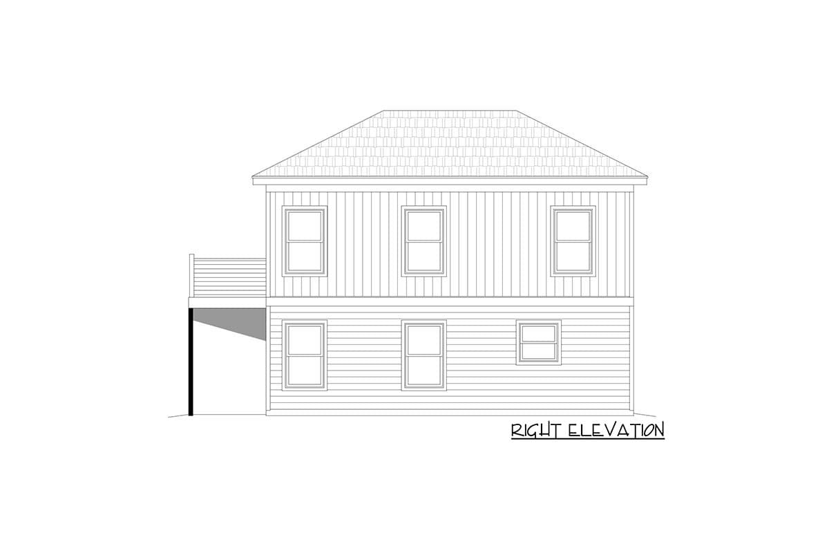 Plan 680018VR: Contemporary 1-Bedroom Home Plan with Rectangular Footprint - Image #5 - Contemporary, Northwest