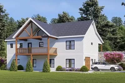 Vaulted Ranch with Lower Level Expansion and Drive-Under Garage