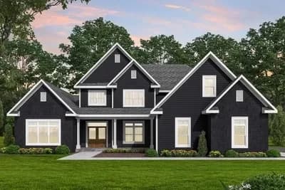 Traditional Country Home under 3500 Sq Ft with Flexible Home Office Space 