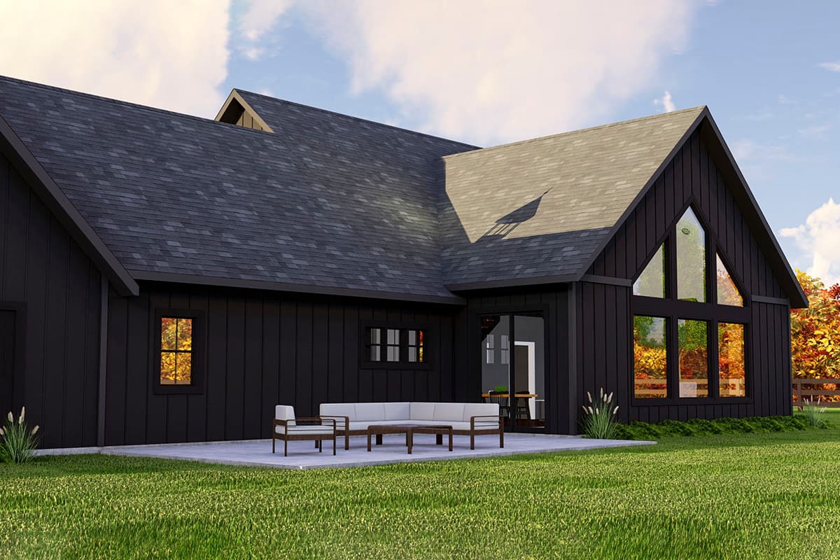 Plan 135187GRA: 2400 Square Foot Rustic 3-Bedroom Farmhouse Plan with Barn-Style Garage  - Image #12 - Barndominium, Country, Farmhouse, Modern Farmhouse, New American, Rustic, Transitional