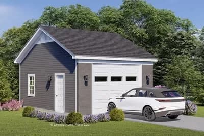 432 Sq Ft Traditional 2-Car Detached Garage