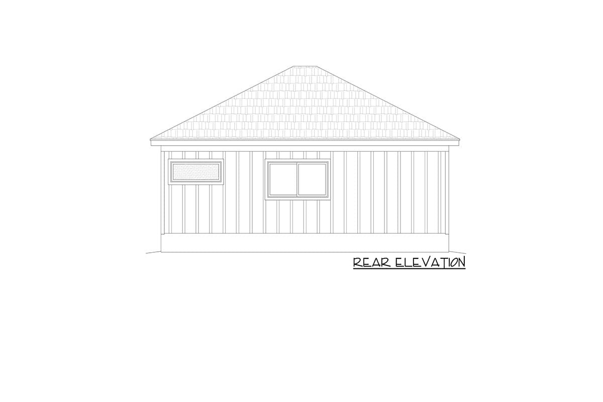 Plan 680028VR: Contemporary 1-Bed ADU Plan with Covered Balcony - Image #4 - Contemporary, Traditional