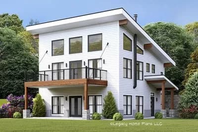 Modern Mountain Home Plan with 200 Square Foot Loft