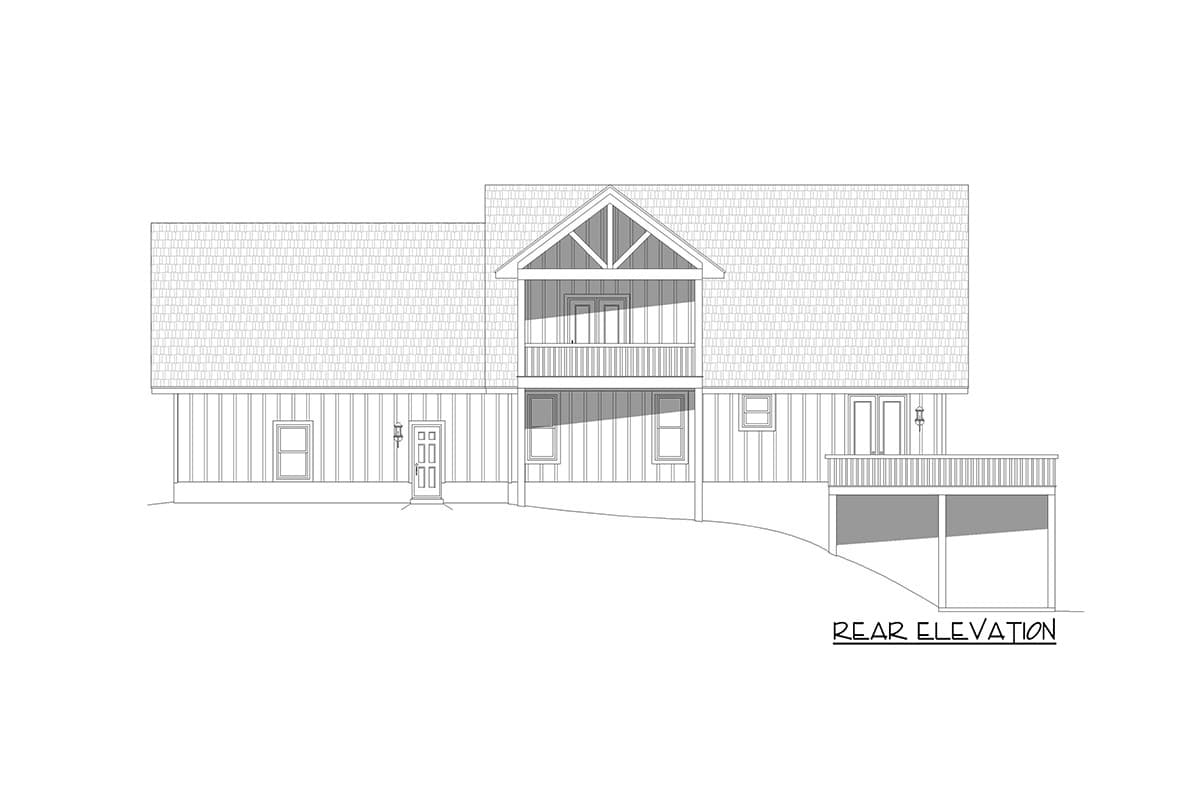 Plan 680032VR: 1850 Sq Ft Mountain Country House Plan with 2-Story Great Room - Image #5 - Country, Craftsman, Mountain, Rustic