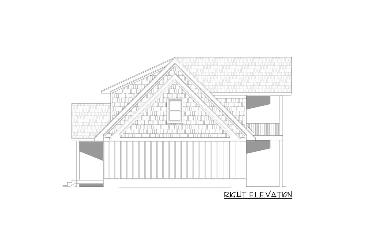 Plan 680032VR: 1850 Sq Ft Mountain Country House Plan with 2-Story Great Room - Image #6 - Country, Craftsman, Mountain, Rustic