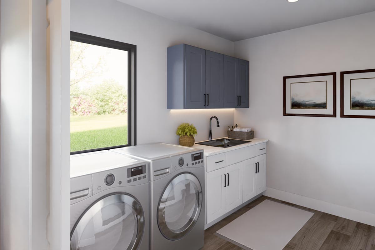 Plan 135188GRA: One-Story Country Craftsman House Plan with Vaulted Great Room and 2-Car Garage - 2030 Sq Ft - Image #14 - Barndominium, Craftsman, Mountain, Ranch