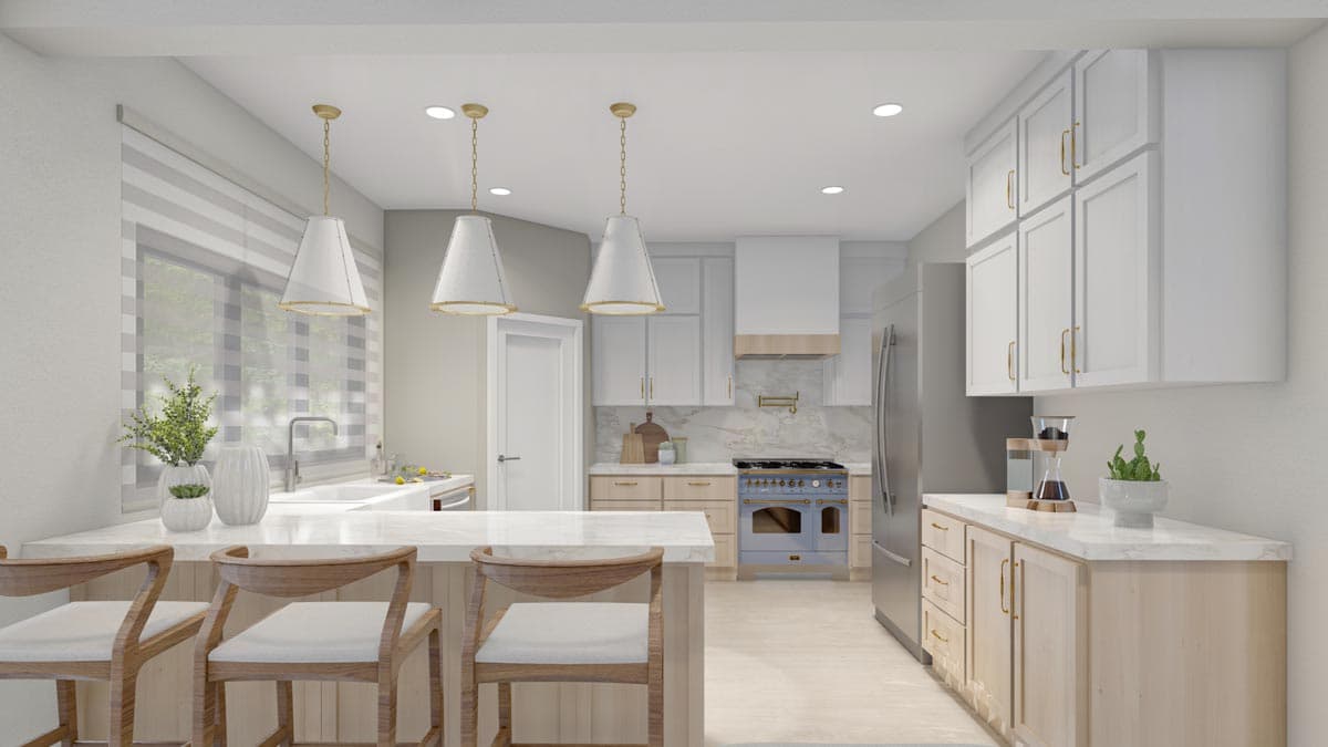 Plan 135188GRA: One-Story Country Craftsman House Plan with Vaulted Great Room and 2-Car Garage - 2030 Sq Ft - Image #17 - Barndominium, Craftsman, Mountain, Ranch