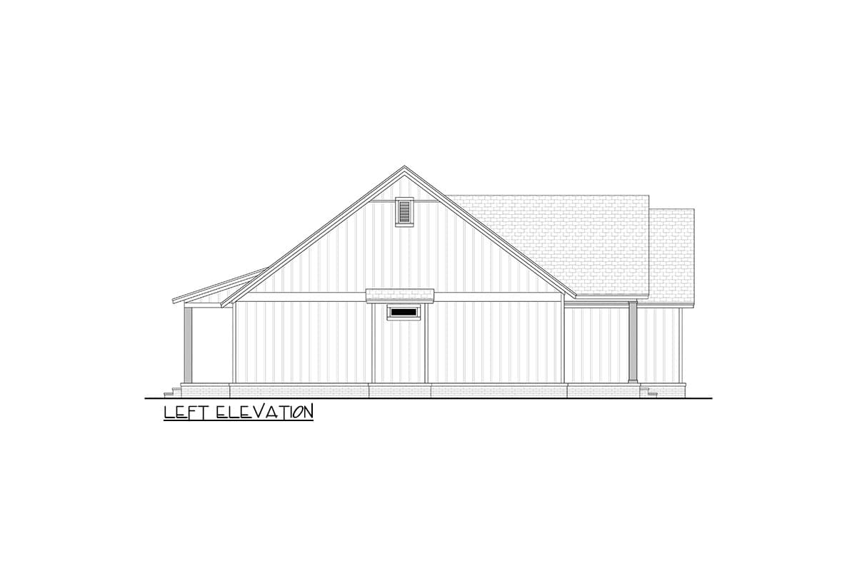 Plan 51925HZ: Single Story Country Farmhouse Plan with 3-Beds and an Expanded Garage - 1797 Sq Ft - Image #7 - Cottage, Country, Farmhouse, Modern Farmhouse, Ranch, Traditional