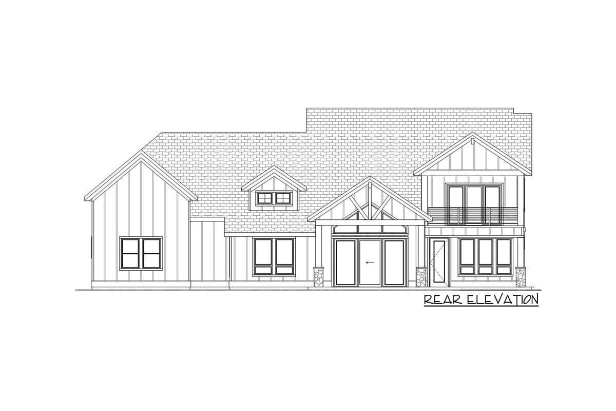 Plan 580056DFT: 2-Story Modern Farmhouse Plan with RV Garage - Image #4 - Country, Craftsman, Modern Farmhouse, New American