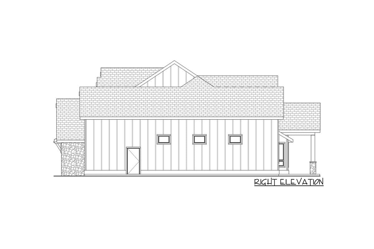Plan 580056DFT: 2-Story Modern Farmhouse Plan with RV Garage - Image #5 - Country, Craftsman, Modern Farmhouse, New American